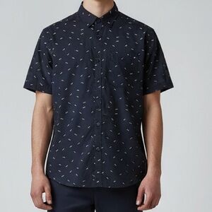 NWT Navy Blue & White Short Sleeve Top